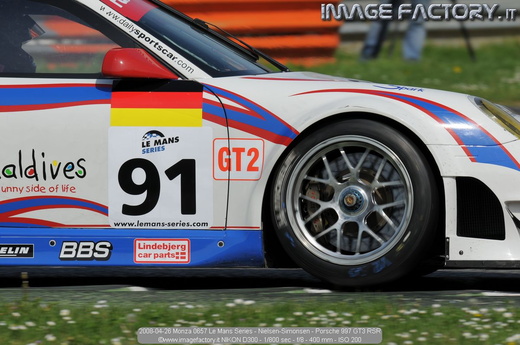2008-04-26 Monza 0657 Le Mans Series - Nielsen-Simonsen - Porsche 997 GT3 RSR